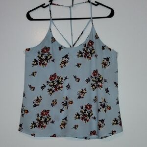 No Boundaries Light Blue  Asymmetrical Backless Camisole